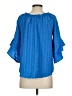 By Design Blue 3/4 Sleeve Blouse Size S - photo 2