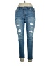White House Black Market Hearts Blue Jeans Size 12 - photo 1