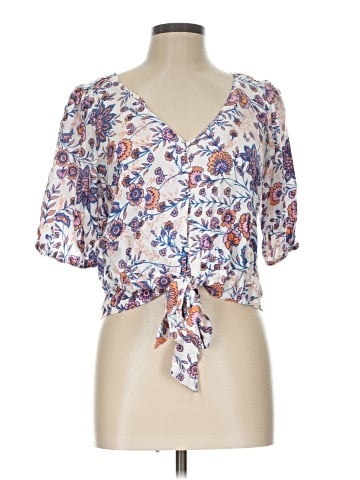 Rose + Olive Short Sleeve Blouse (view 1)