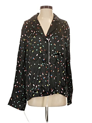 Cynthia Rowley Long Sleeve Silk Top (view 1)