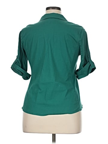 Daisy Fuentes 3/4 Sleeve Button-Down Shirt (view 2)