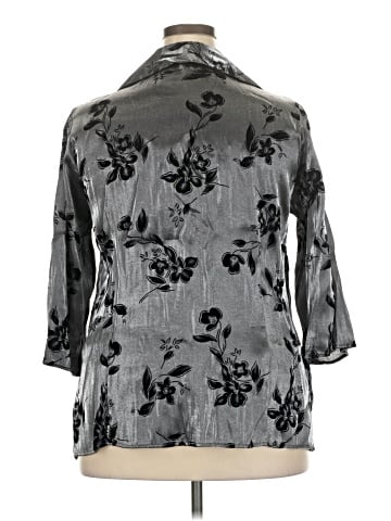 Notations 3/4 Sleeve Button-Down Shirt (view 2)