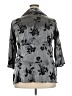 Notations Floral Gray 3/4 Sleeve Button-Down Shirt Size 2X - photo 2