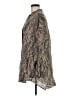 L Space 100% Linen Animal Print Tan Long Sleeve Blouse Size Med - Lg - photo 5
