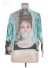 Assorted Brands Print Teal Cardigan Size XL (estimated) - photo 2