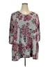 Catherines Floral Gray 3/4 Sleeve T-Shirt Size 2X - photo 1