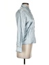 A. Byer Metallic Blue Silver Long Sleeve Blouse Size S - photo 4