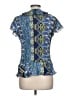 Sunny Leigh 100% Polyester Blue Short Sleeve Blouse Size L - photo 2