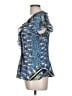 Sunny Leigh 100% Polyester Blue Short Sleeve Blouse Size L - photo 5