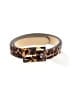 Ann Taylor 100% Leather Animal Print Brown Leather Belt Size S - photo 1
