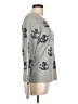 Pol 100% Polyester Print Gray Pullover Sweater Size L - photo 4