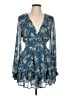 Francesca's 100% Polyester Blue Cocktail Dress Size L - photo 1