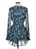 Francesca's 100% Polyester Blue Cocktail Dress Size L - photo 2