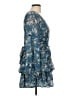Francesca's 100% Polyester Blue Cocktail Dress Size L - photo 4