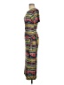 Assorted Brands Print Green Casual Dress Size M - photo 5