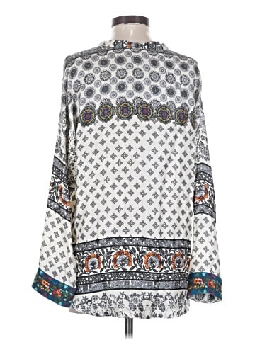 Johnny Was Long Sleeve Silk Top (view 2)