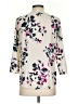 Van Heusen 100% Polyester Floral Ivory 3/4 Sleeve Blouse Size XS - photo 2