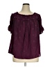 Daniel Rainn 100% Polyester Purple Short Sleeve Blouse Size 1X - photo 1