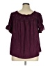 Daniel Rainn 100% Polyester Purple Short Sleeve Blouse Size 1X - photo 2