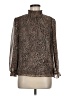 1.State 100% Polyester Brown Long Sleeve Blouse Size M - photo 1
