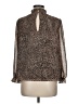 1.State 100% Polyester Brown Long Sleeve Blouse Size M - photo 2