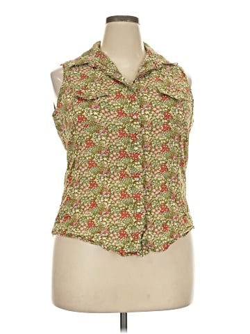 Wrangler Jeans Co Sleeveless Button-Down Shirt (view 1)