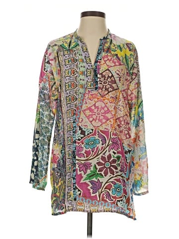 Johnny Was Long Sleeve Silk Top (view 1)