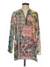 Johnny Was 100% Silk Paisley Pink Long Sleeve Silk Top Size S - photo 1