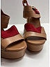 Chloé Color Block Burgundy Tan Leather Platform Sandals Size EU (IT) 38 1/2 / US 8 1/2 - photo 4