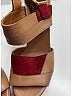 Chloé Color Block Burgundy Tan Leather Platform Sandals Size EU (IT) 38 1/2 / US 8 1/2 - photo 3