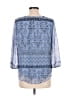 St. John's Bay 100% Polyester Blue 3/4 Sleeve Blouse Size M (petite) - photo 2