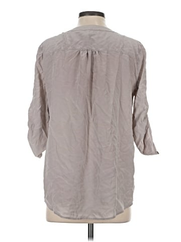 BCBGMAXAZRIA 3/4 Sleeve Silk Top (view 2)