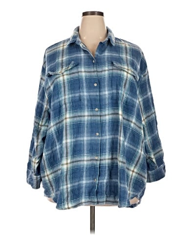 Old Navy 3/4 Sleeve Button-Down Shirt (view 1)