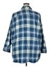 Old Navy 100% Cotton Plaid Blue 3/4 Sleeve Button-Down Shirt Size 3X - photo 2