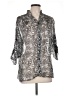 Coldwater Creek 100% Polyester Paisley Silver 3/4 Sleeve Blouse Size L - photo 1