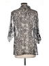 Coldwater Creek 100% Polyester Paisley Silver 3/4 Sleeve Blouse Size L - photo 2