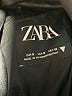 Zara 100% Polyester Solid Black Faux Leather Jacket Size S - photo 6
