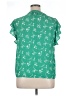 Lily White 100% Polyester Green Short Sleeve Blouse Size XL - photo 2