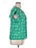 Lily White 100% Polyester Green Short Sleeve Blouse Size XL - photo 4