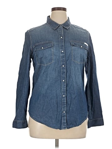 CALVIN KLEIN JEANS Long Sleeve Button-Down Shirt (view 1)