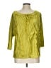 St. John Green 3/4 Sleeve Silk Top Size L - photo 1