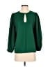 J.Crew 100% Polyester Green Long Sleeve Blouse Size XS - photo 1
