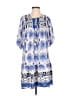 Umgee Print Blue Casual Dress Size S - photo 1