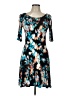 Decree Print Teal Casual Dress Size L - photo 1