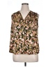 CAbi 100% Polyester Floral Brown Sleeveless Blouse Size XL - photo 1