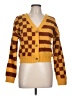 Almost Famous 100% Polyester Plaid Yellow Cardigan Size L - photo 1
