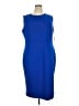 Calvin Klein Solid Blue Cocktail Dress Size 22 - photo 1