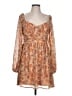 Lush 100% Polyester Paisley Orange Cocktail Dress Size L - photo 1