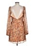 Lush 100% Polyester Paisley Orange Cocktail Dress Size L - photo 2