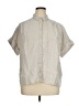 J.Crew 100% Linen Gray Short Sleeve Blouse Size XL - photo 1
